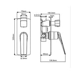 Load image into Gallery viewer, AU Series Square Chrome Wall Mixer with Diverter
