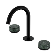 Serenity Basin Set Arc Spout With Verde Alpi Handle Matte Black