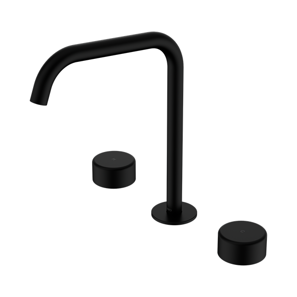 Serenity Bath/Kitchen Set Edge Spout With Metal Handle Matte Black
