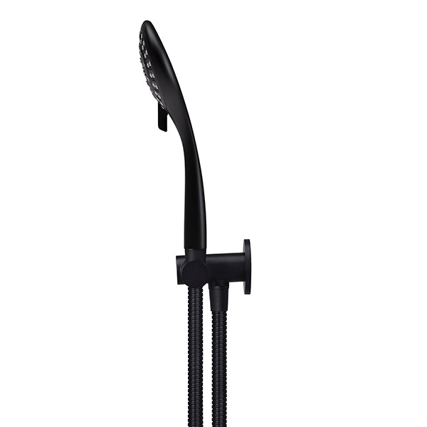 Round Hand Shower on Swivel Bracket - Matte Black