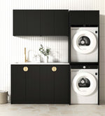 Load image into Gallery viewer, Laundry Kit 1960C Marlo Black with Natural Carrara Marble Top

