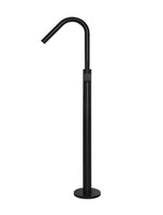 Load image into Gallery viewer, Round Freestanding Bath Spout and Hand Shower - Matte Black
