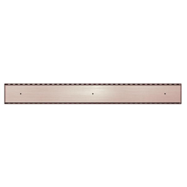 TILE INSERT V CHANNEL FLOOR GRATE 80MM OUTLET WITH HOLE SAW BRUSHED BRONZE