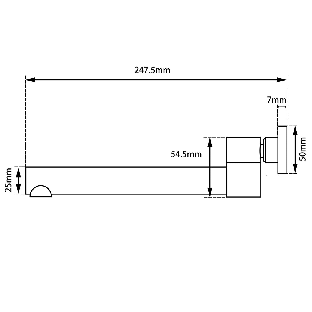 Round Brushed Nickel Bathtub/Basin Swivel Wall Spout