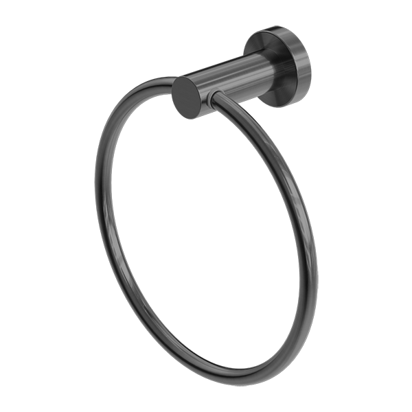 MECCA HAND TOWEL RING GUN METAL