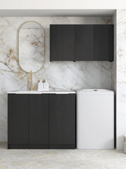 Laundry Kit 1715A Byron/Bondi Black Oak with Cloudy Carrara Top