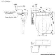 TOTO C2 WASHLET W/ SIDE CONTROL ELONGATED GLOSS WHITE