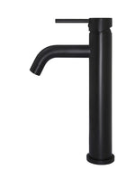 Load image into Gallery viewer, Round Tall Curved Basin Mixer - Matte Black
