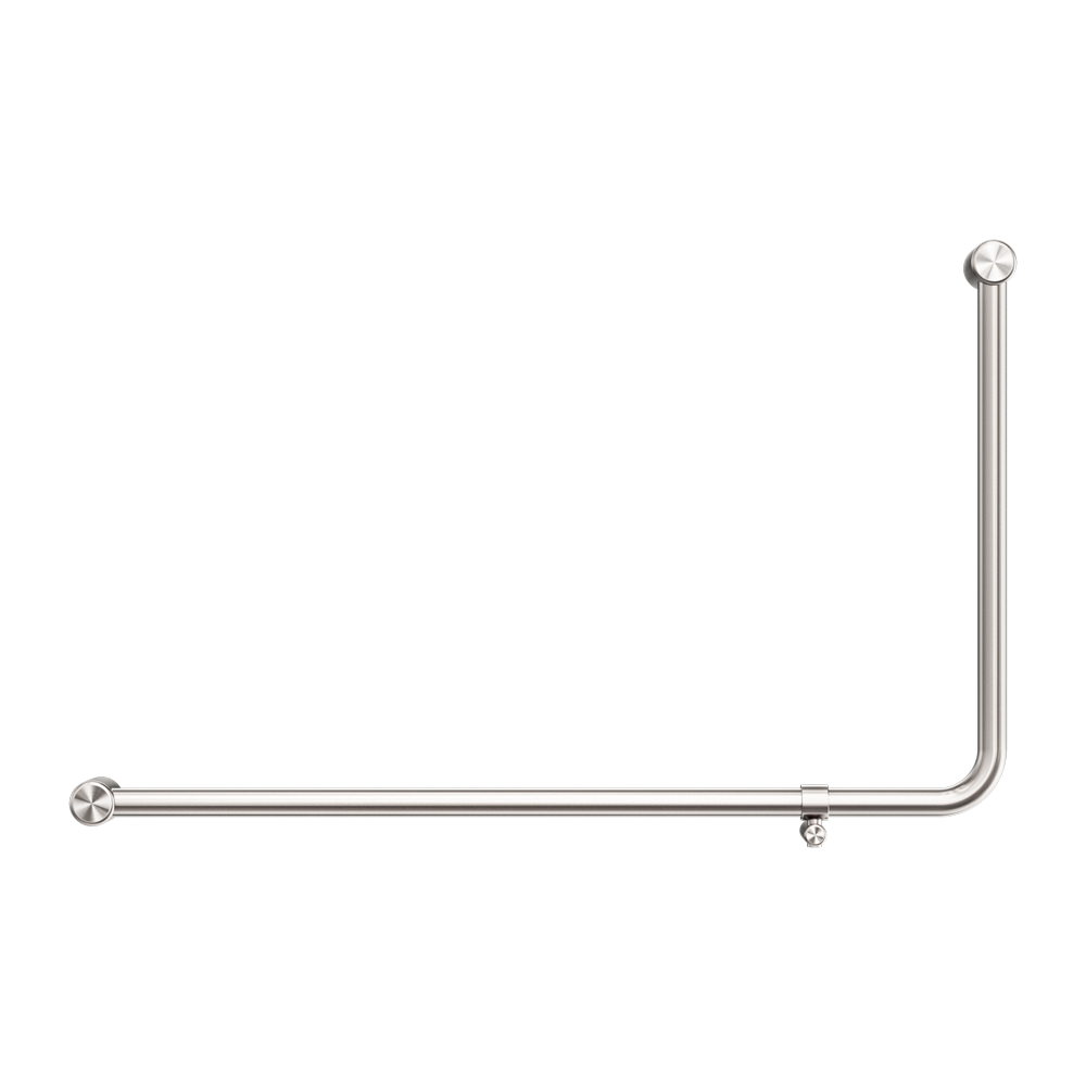 MECCA CARE 32MM DDA 90 DEGREE BENT TUBE GRAB RAIL 600X1000MM BRUSHED NICKEL