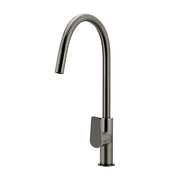 Round Paddle Piccola Pull Out Kitchen Mixer Tap - Shadow