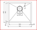 Load image into Gallery viewer, 510x450x230mm Brushed Brass Stainless Steel PVD Single Bowl Kitchen Sink
