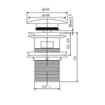 Load image into Gallery viewer, 32/40mm Mushroom Gun Metal Grey Brass Basin Pop Up Waste with Overflow
