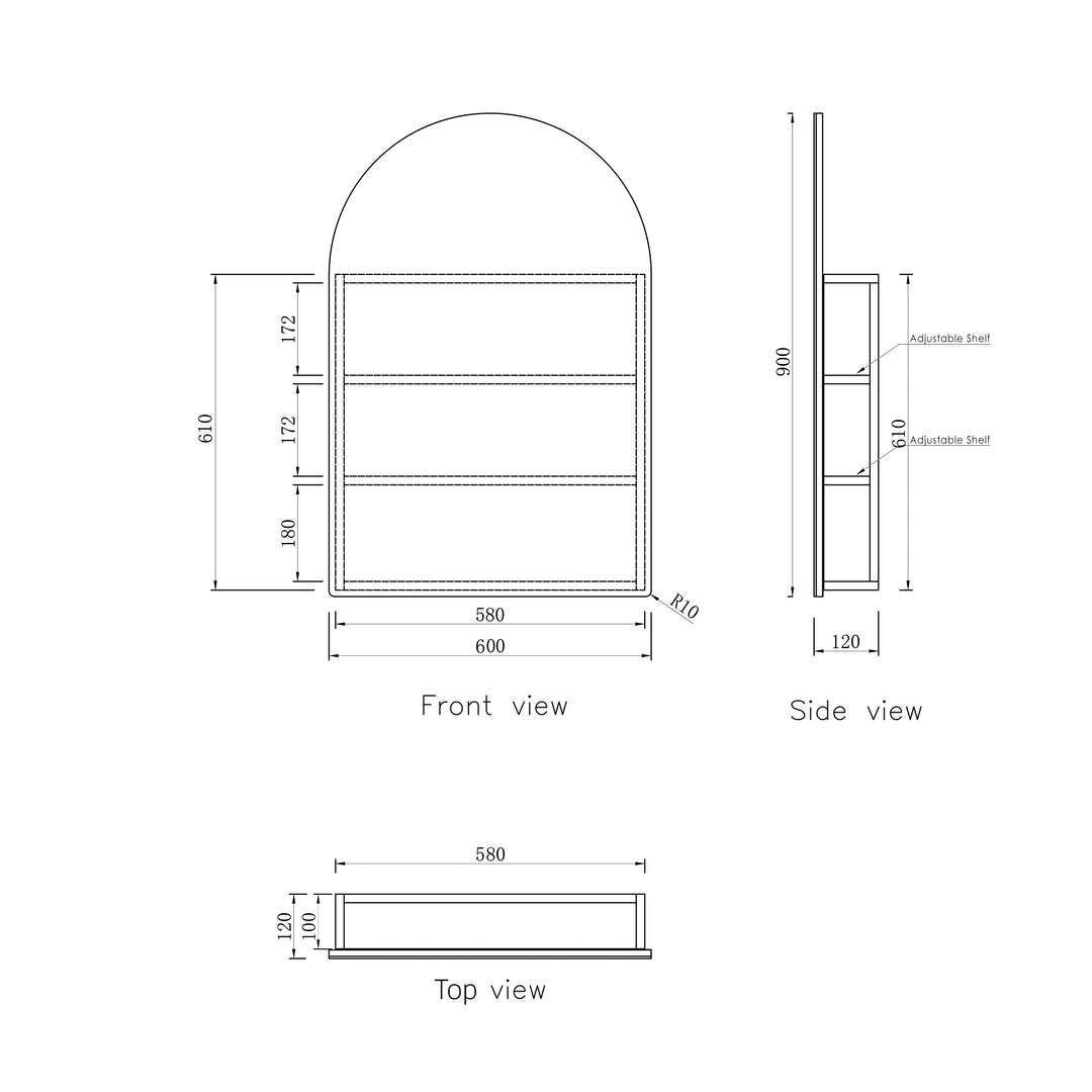 Archie 900mm Shaving Cabinet