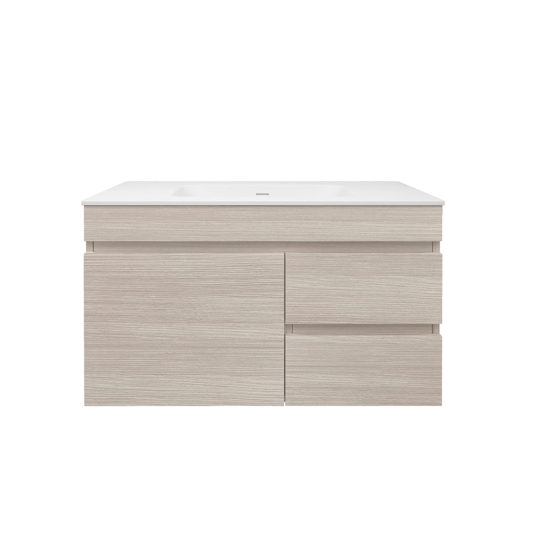 Camden Morden Wall Hung Vanity Coastal Oak