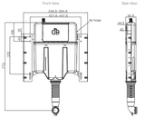 Pneumatic In wall Cistern 88mm (Wall Face)