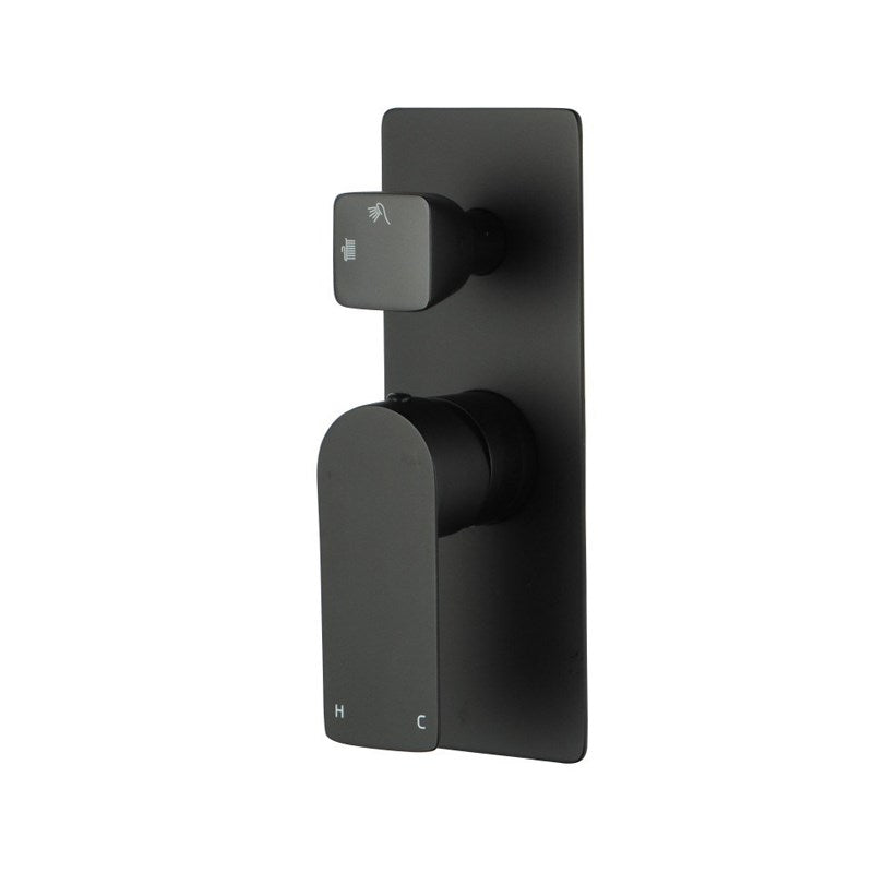 VOG Series Black Wall Mixer with Diverter(color up)