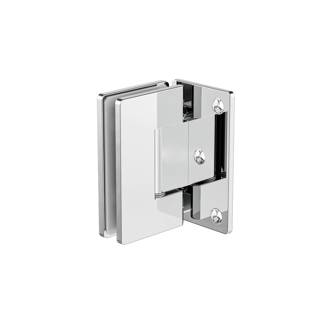90 DEGREE GLASS TO WALL SHOWER HINGE 10MM GLASS CHROME