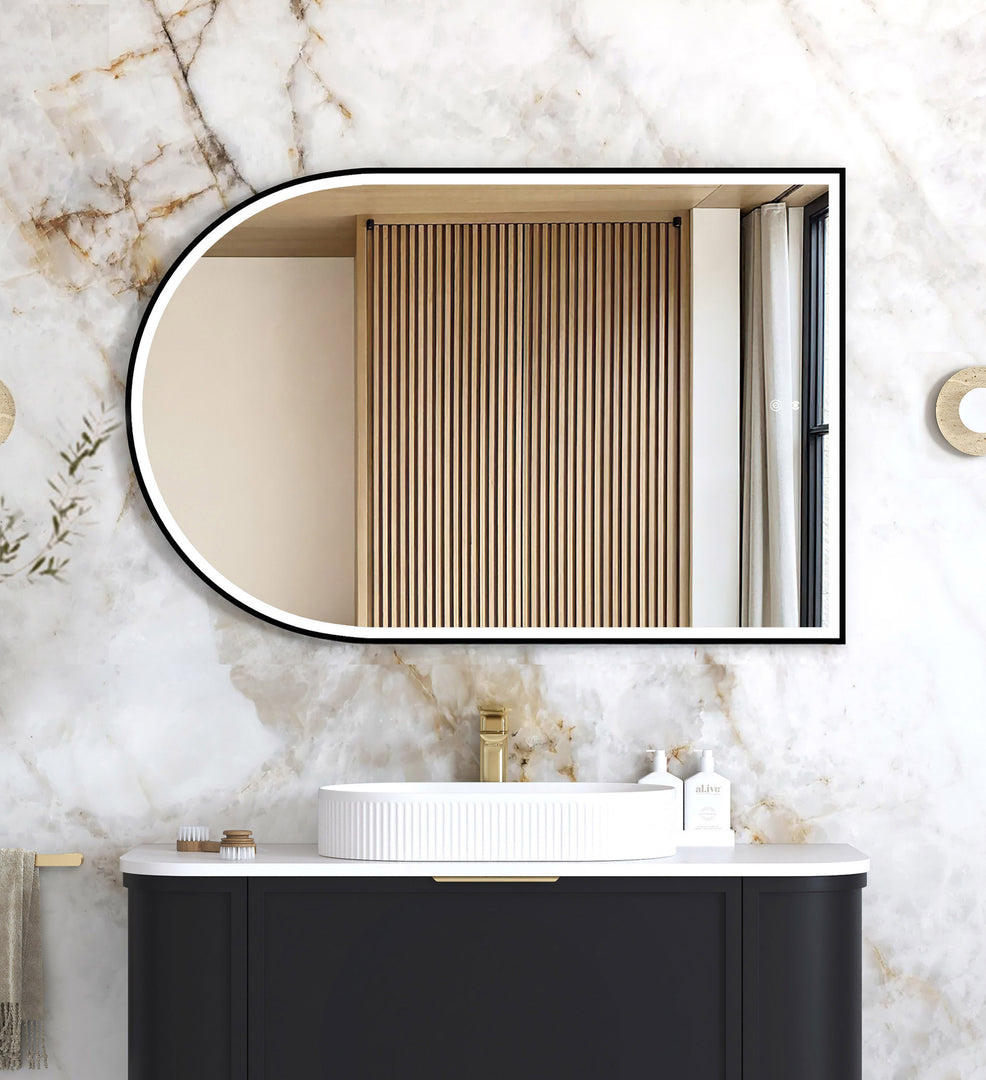 LED Archie Metal Frame Mirror 1200x800