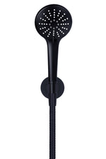 Load image into Gallery viewer, Round Three Function Hand Shower on Fixed Bracket - Matte Black
