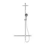 Load image into Gallery viewer, MECCA CARE 32MM T BAR GRAB RAIL 1100X750MM TWIN SHOWER SET CHROME
