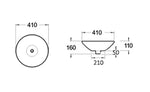 Load image into Gallery viewer, Semi Insert 410x410x110 Gloss White Basin
