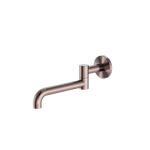 Load image into Gallery viewer, MECCA WALL MOUNTED SWIVEL BASIN/BATH SPOUT ONLY 225MM BRUSHED BRONZE
