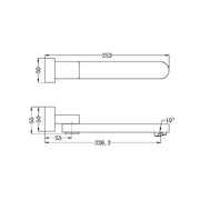 BIANCA SWIVEL BATH SPOUT ONLY BRUSHED NICKEL