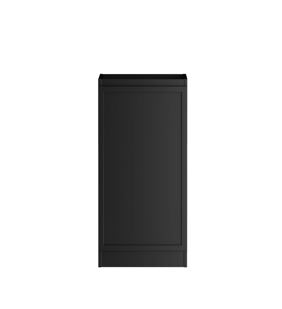 Hampshire Black Base Laundry Cabinet with 1060mm Natural Carrara Marble Top
