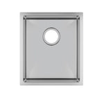 Load image into Gallery viewer, Round Corner Chrome Stainless Steel Handmade Single Bowl Kitchen Sink 390*450*215mm
