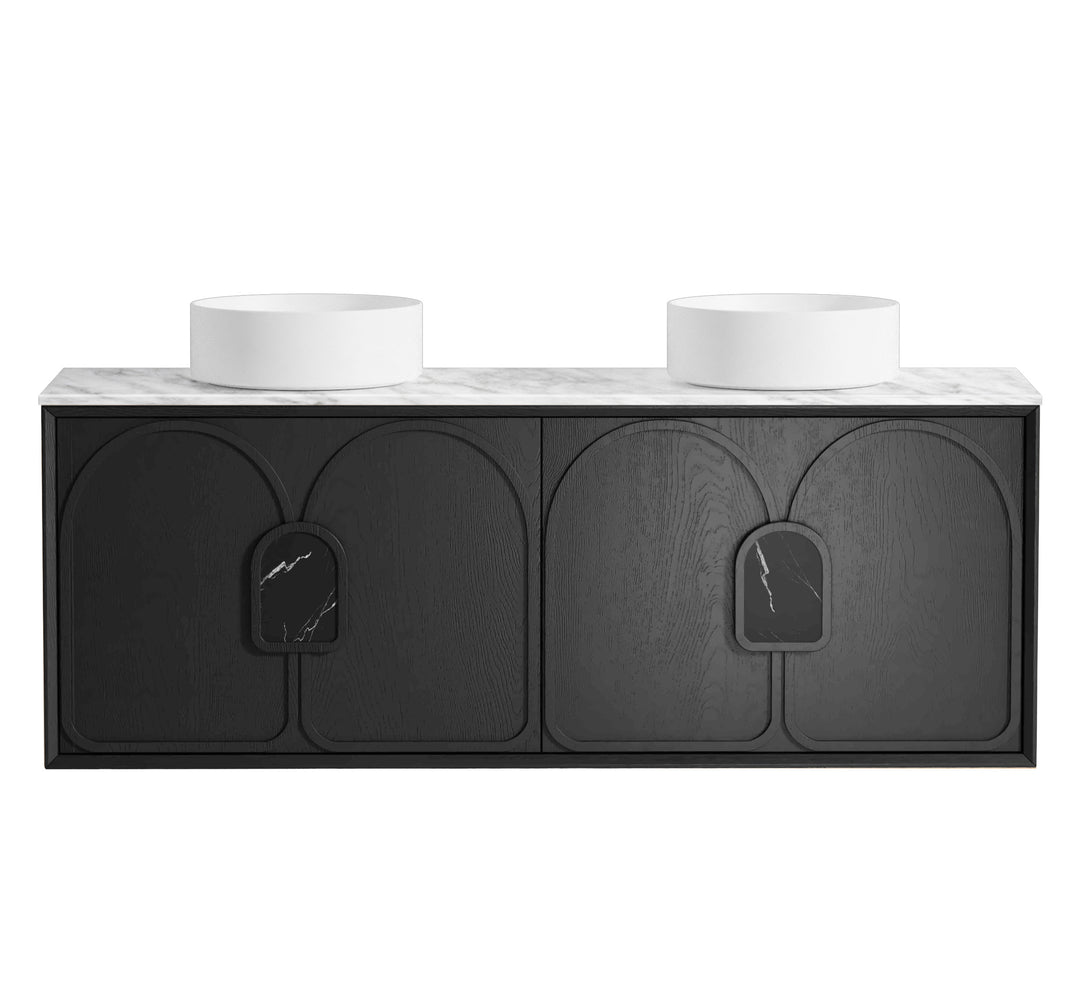 Laguna Black American Oak Wall Hung Vanity
