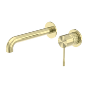 OPAL WALL BASIN/BATH MIXER SEPARATE BACK PLATE 185MM BRUSHED GOLD