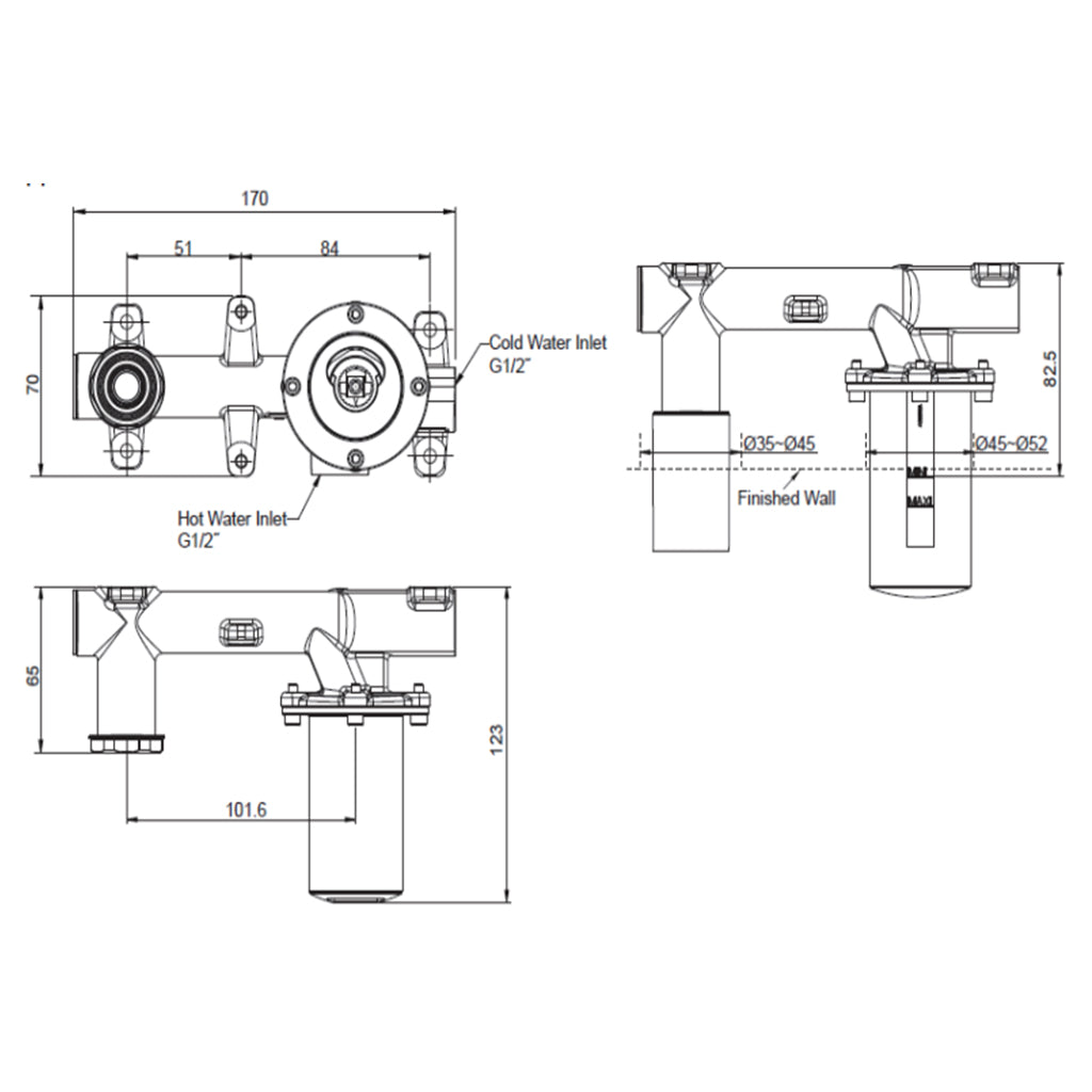 Single Handle Inwall Valve