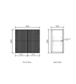 Load image into Gallery viewer, Marlo Laundry 630 Fluted Black Wall Cabinet
