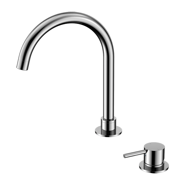 MECCA HOB BASIN MIXER ROUND SWIVEL SPOUT CHROME