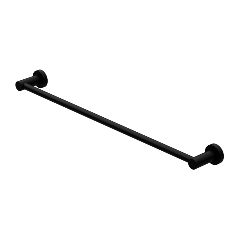 MECCA SINGLE TOWEL RAIL 800MM MATTE BLACK
