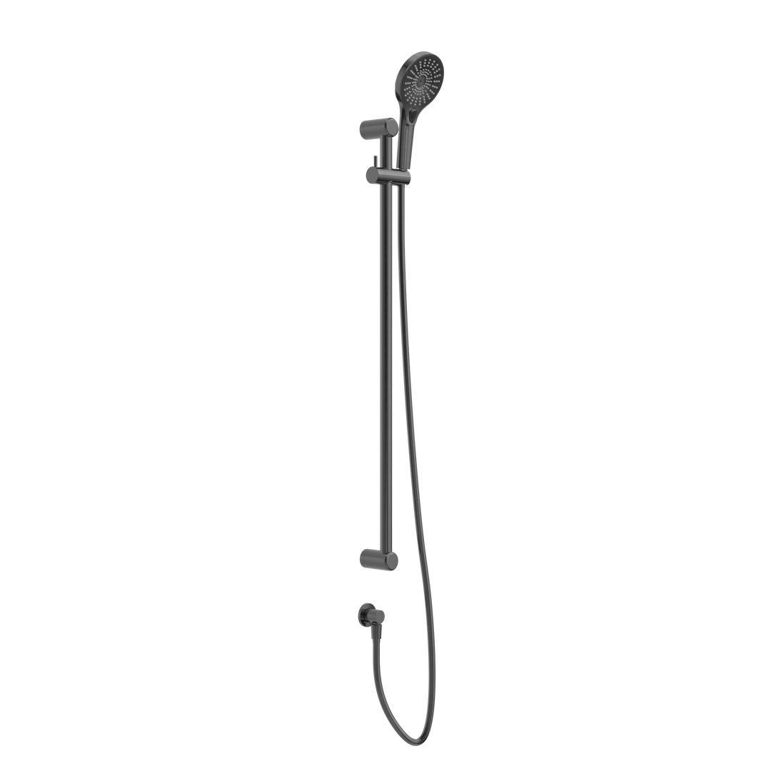MECCA CARE 25MM GRAB RAIL AND ADJUSTABLE SHOWER RAIL SET 900MM GUN METAL