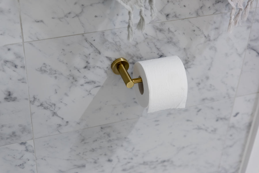 Round Toilet Roll Holder - PVD Tiger Bronze