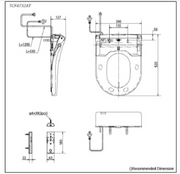 TOTO S7 WASHLET WITH REMOTE CONTROL AND AUTOLID D-SHAPE GLOSS WHITE
