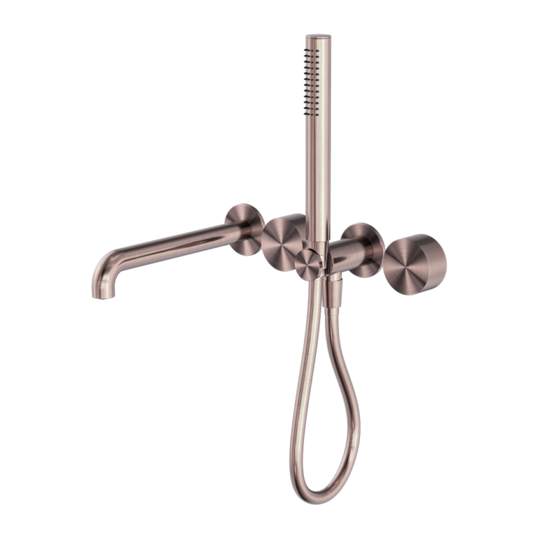 KARA PROGRESSIVE SHOWER SYSTEM SEPARATE PLATE WITH SPOUT 230MM BRUSHED BRONZE