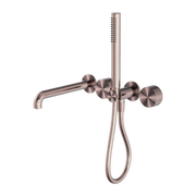 KARA PROGRESSIVE SHOWER SYSTEM SEPARATE PLATE WITH SPOUT 230MM BRUSHED BRONZE