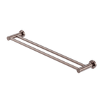 Load image into Gallery viewer, MECCA DOUBLE TOWEL RAIL 600MM BRUSHED BRONZE
