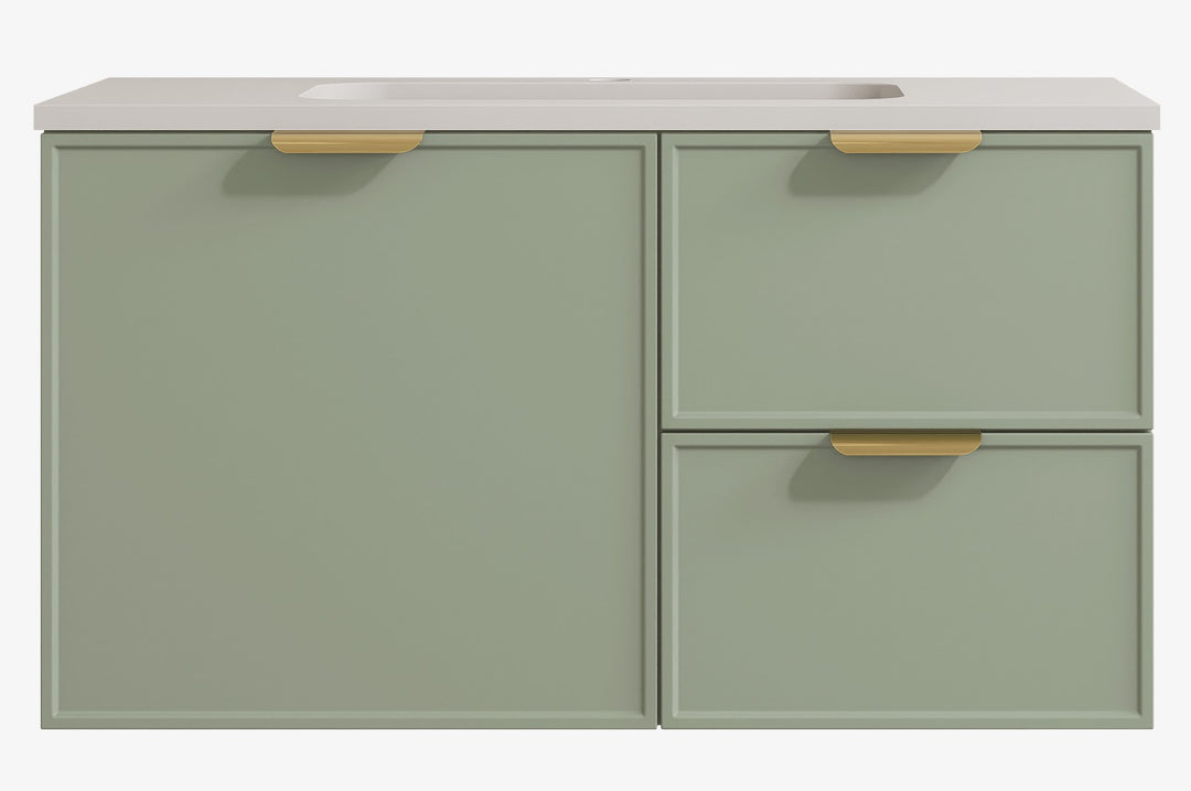 Madura Federation Wall Hung Vanity Olive Green