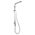 Load image into Gallery viewer, Square Chrome Shower Station without Shower Head and Handheld Shower(Wide Rail,Stainless Steel Hose)
