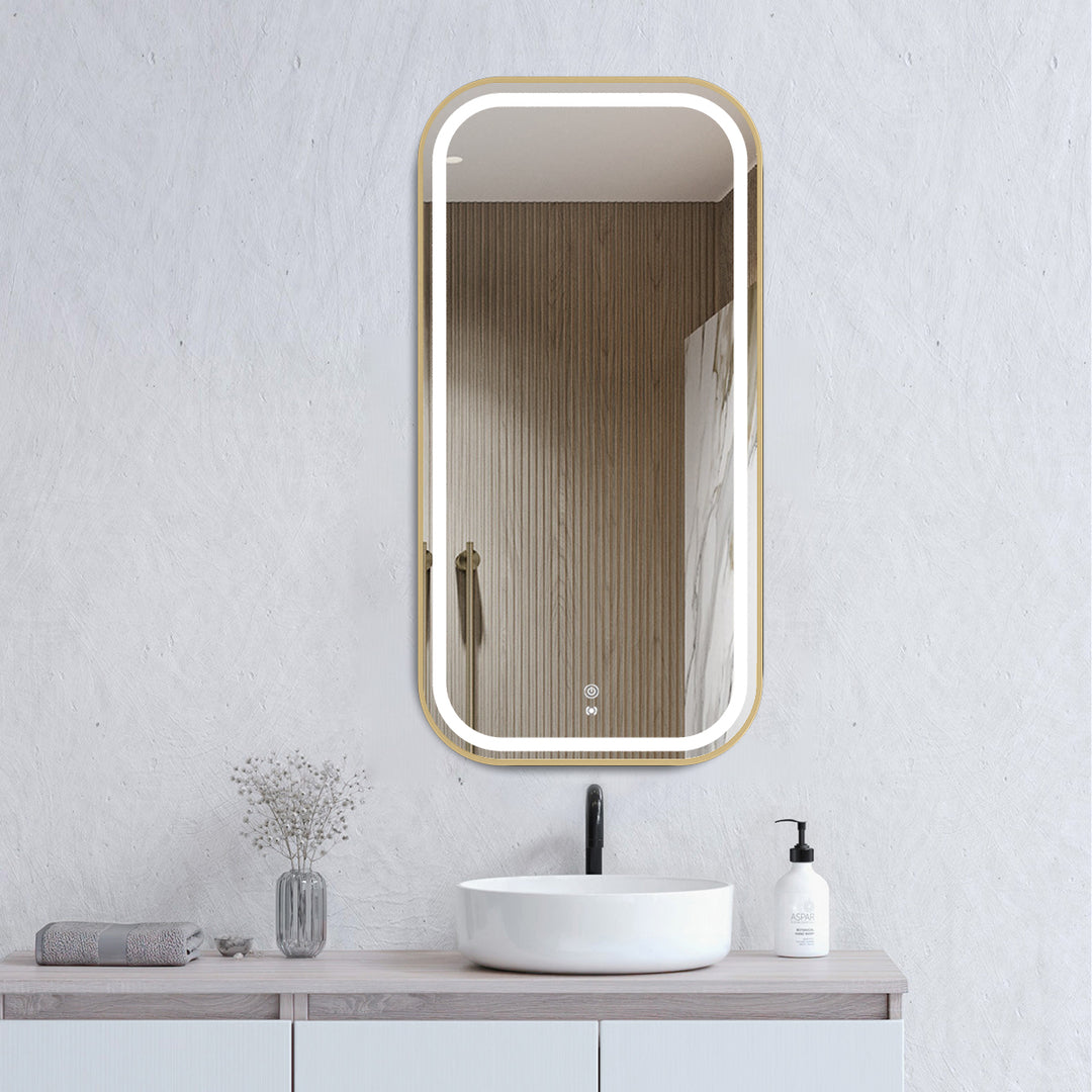 LED Newport Metal Frame Mirror