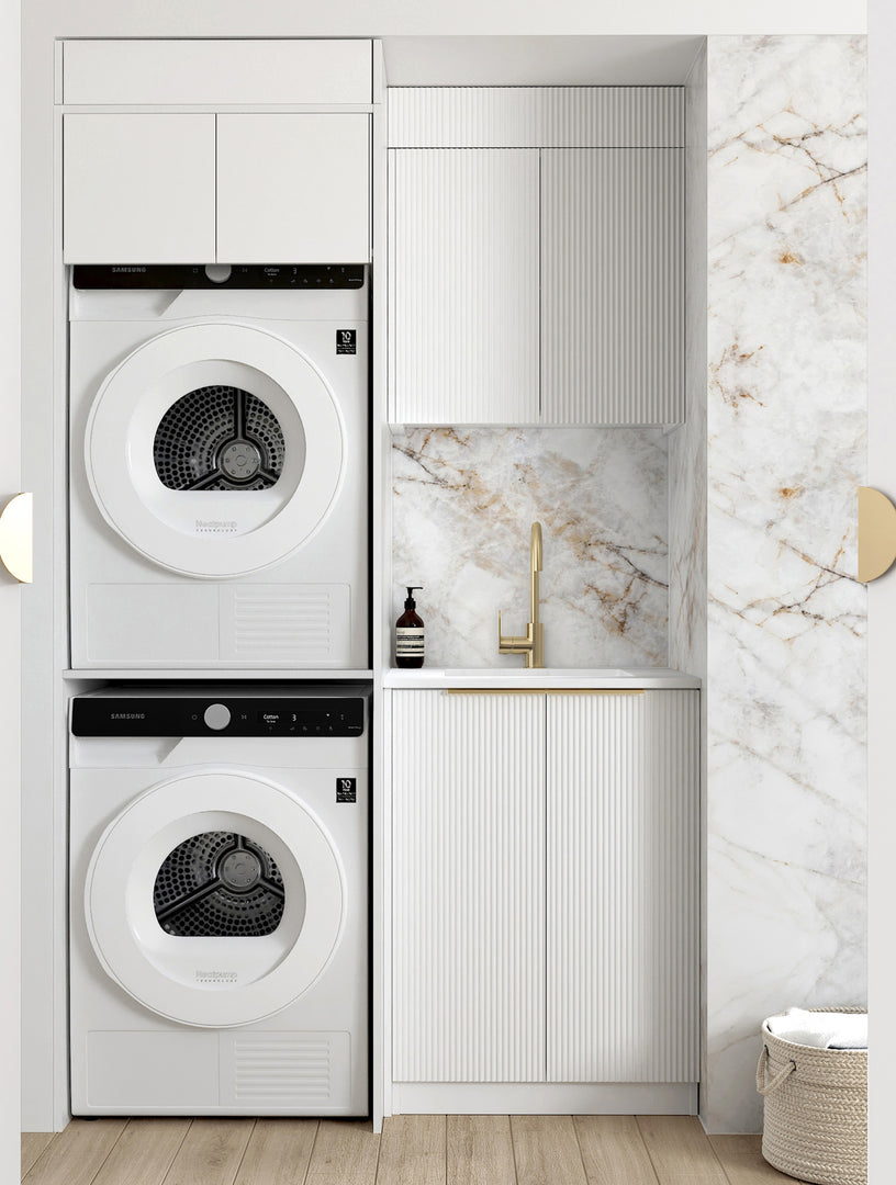 Laundry Kit 1305C Bondi White with Matte White Top