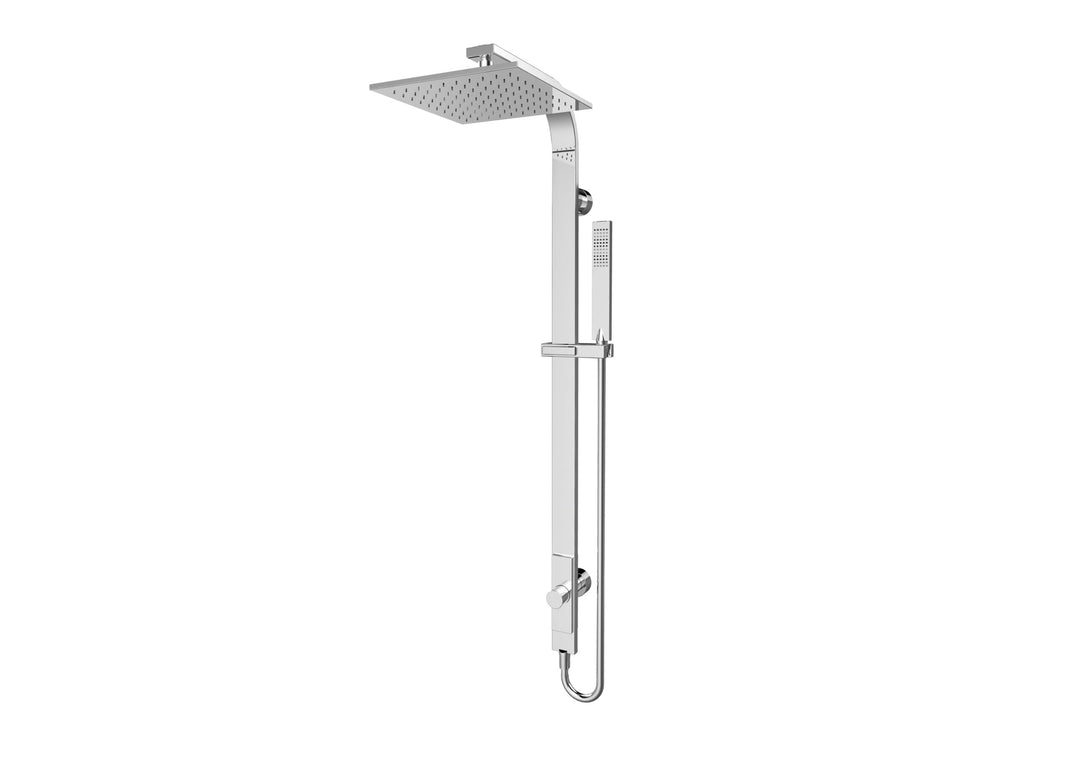 ASTRA RAIN SQUARE TWIN SHOWER SINGLE HOSE CHROME