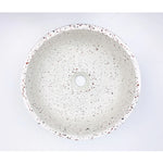 Load image into Gallery viewer, 350*350*120 Circular Above Counter Basin Elios - White Terrazzo (Pink Aggregate)
