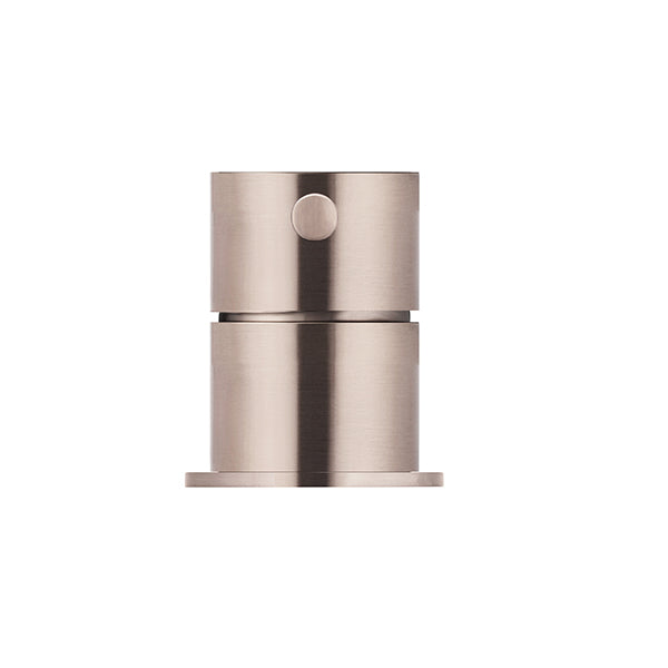 Round Deck Mounted Mixer - Champagne