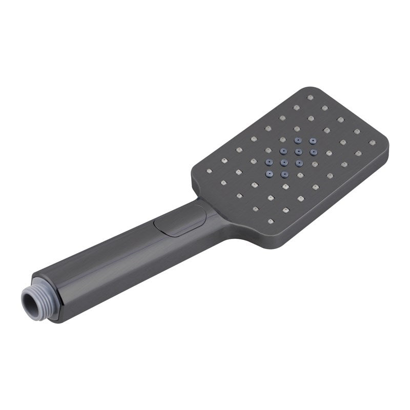 Square 3 Functions Gun Metal Grey ABS Handheld Shower