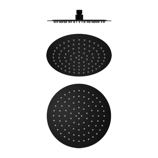 250MM ROUND STAINLESS STEEL SHOWER HEAD 250MM 4 STAR RATING MATTE BLACK
